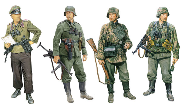 Maquette Militaire Dragon - Groupe De Chasseurs De Nuit Allemands - Échelle 1/35
