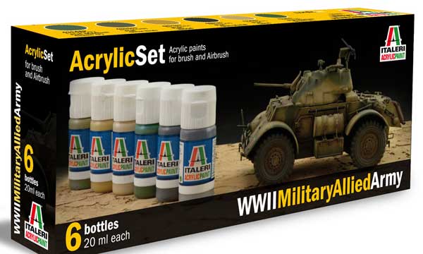 Italeri Set Peintures Chars Alli&eacute;s 2.GM