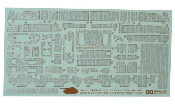 Tamiya Stickers Zimm. Panzer IV Ausf.H