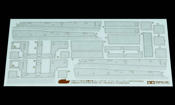 Tamiya Stickers Zimmerit Sturmtiger