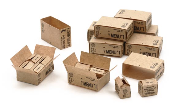 Tamiya Cartons rations US 2&egrave;me G.M.