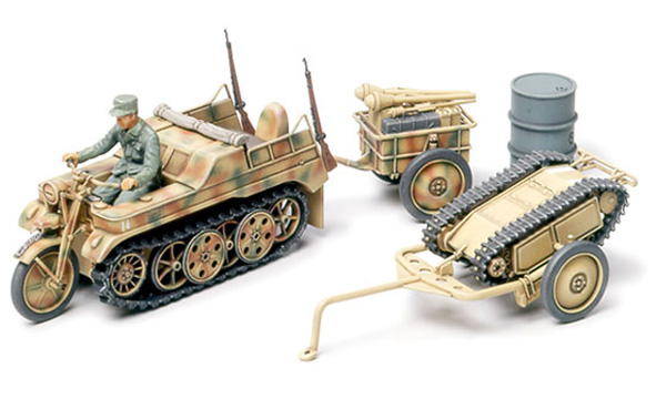 Tamiya Kettenkraftrad et Goliath  