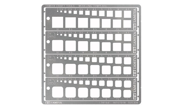 Tamiya Gabarits de Gravure Carr&eacute;s