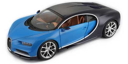BBurago Bugatti Chiron bleue/noir