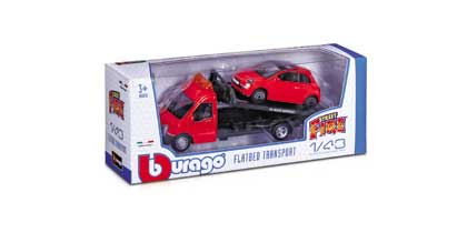 BBurago Street Fire FLATBED Transport