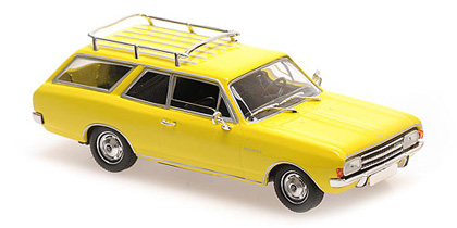 Maxichamps O.rekord c caravan jaune 1969 