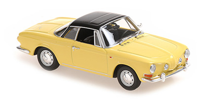 Maxichamps Karmann ghia 1600 jaune/noir 1966 