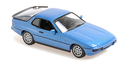 Maxichamps Porsche 924 bleu met 1984 