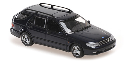 Maxichamps Saab 9-5 break bleu met 1999 