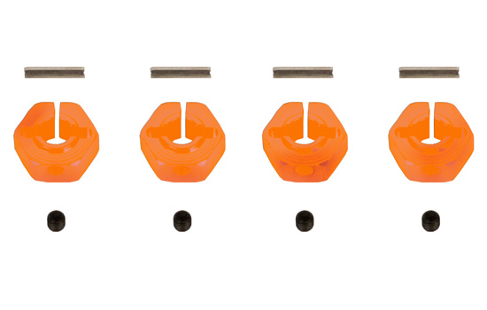 T2M Carr&eacute; de roues alu orange 12mm (4p)