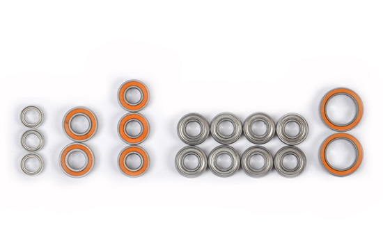 T2M Kit roulements chassis CC-01 (18p)
