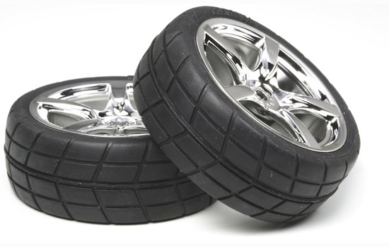 Tamiya Roues 24mm &agrave; pneus radiaux