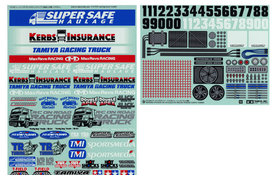 Tamiya Stickers Racing Trucks