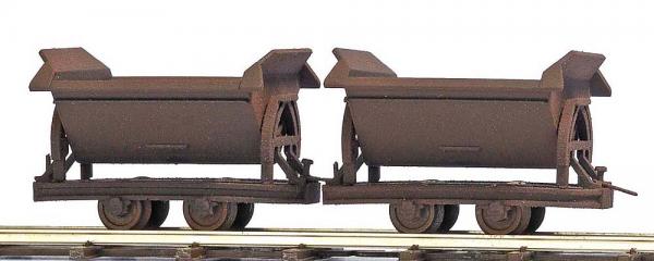 Busch 2 wagons &agrave; benne basculante