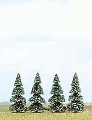 Busch Lot de 4 sapins  55mm