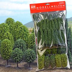 Busch Assort. Arbres 65pc 65-120mm
