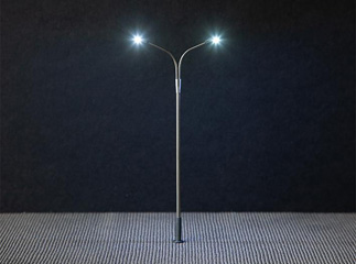 Faller Led lampadaire courb&eacute; double