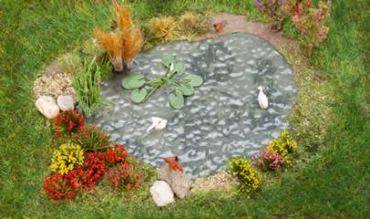 Faller Jardin d&rsquo;agr&eacute;ment avec &eacute;tang