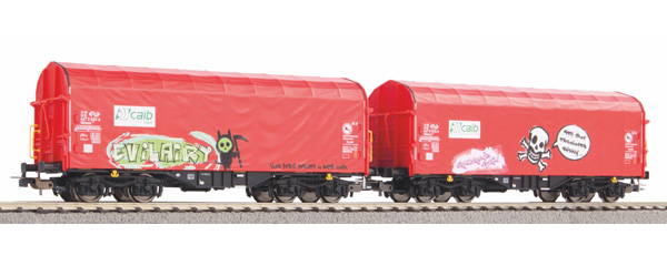 PIKO Set 2 wagons b&acirc;ch&eacute;s Caib NS