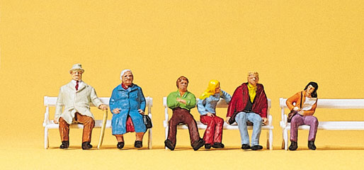 Preiser couple sur un banc