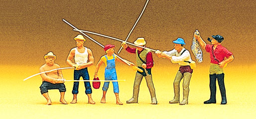 Preiser p&ecirc;cheurs &agrave; la ligne