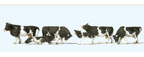 Preiser Set de 6 vaches