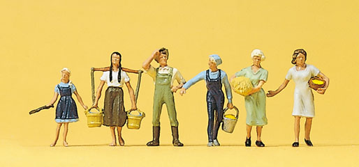 Preiser laboureurs et jeunes filles