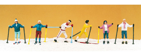 Preiser skieurs de ski de fond
