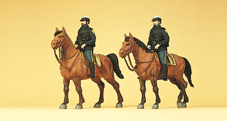 Preiser policiers u.s a cheval