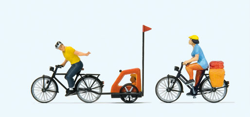 Preiser famille &agrave; v&eacute;lo