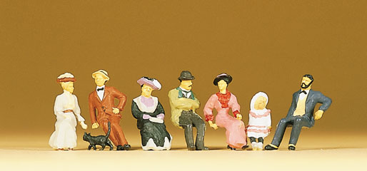 Preiser personnages assis 1900