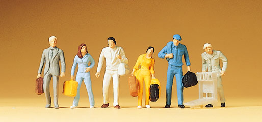 Preiser passagers marchant
