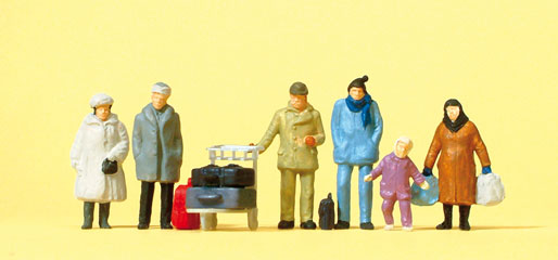 Preiser voyageurs en v&ecirc;tements hiver