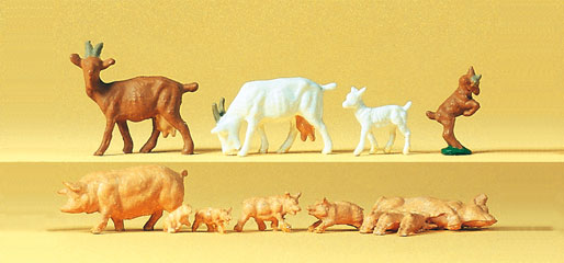 Preiser ch&egrave;vres et porcs