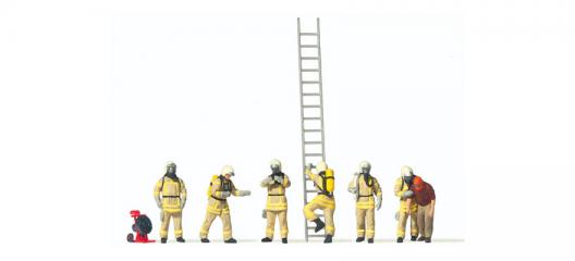 Preiser Pompiers en tenue d'intervention