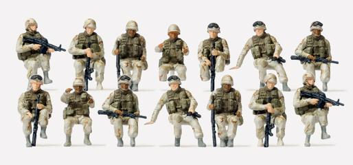 Preiser 14 soldats us army