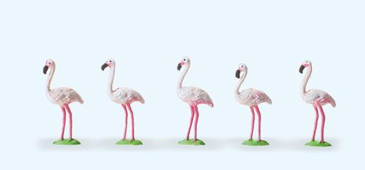 Preiser 5 flamants roses