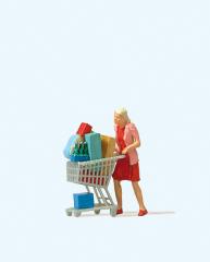 Preiser femme avec caddie