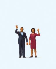Preiser le pr&eacute;sident obama et sa femme