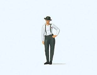 Preiser Femme avec chapeau melon