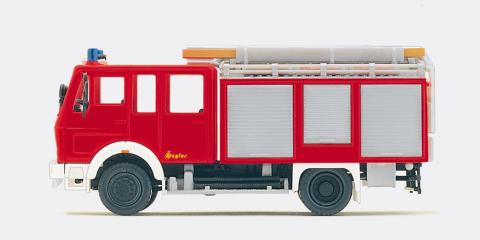 Preiser camion d&eacute;vidoir rouge