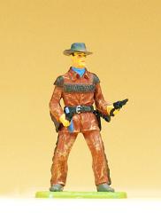 Preiser cow boy avec deux revolvers