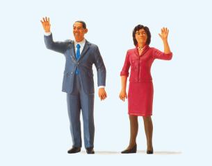 Preiser le pr&eacute;sident Obama et sa femme