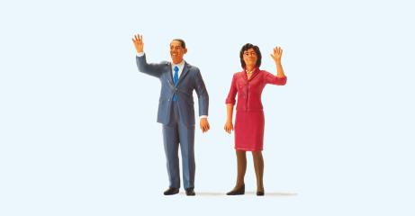 Preiser le pr&eacute;sident Obama et sa femme