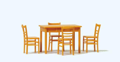 Preiser tables et 4 chaises