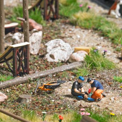 Busch Action set accident de velo