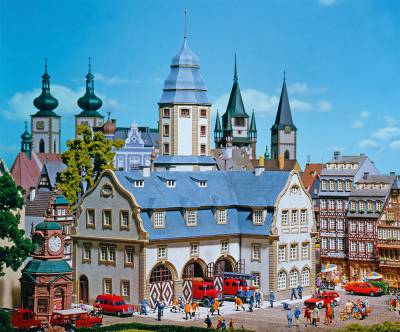 Faller Mairie avec caserne de pompiers