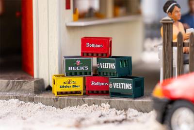 Faller Caisses bi&egrave;re et bouteilles 20p