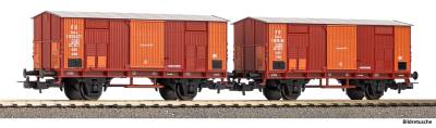 --PIKO-Set 2 Wagons couverts