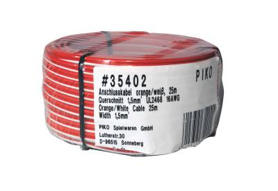PIKO rouleau cable 2poles orange/blanc 